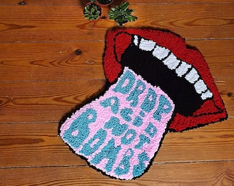 Psychedelic Hand Tufted Rug | Wall Hanging