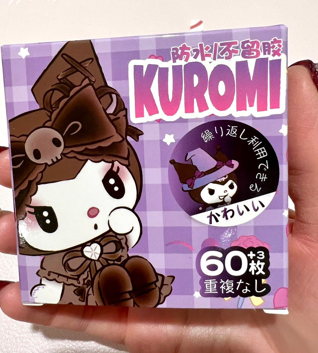 Sanrio KUROMI Stickers 60PCS Animated Cartoon Doodle for Suitcase ...