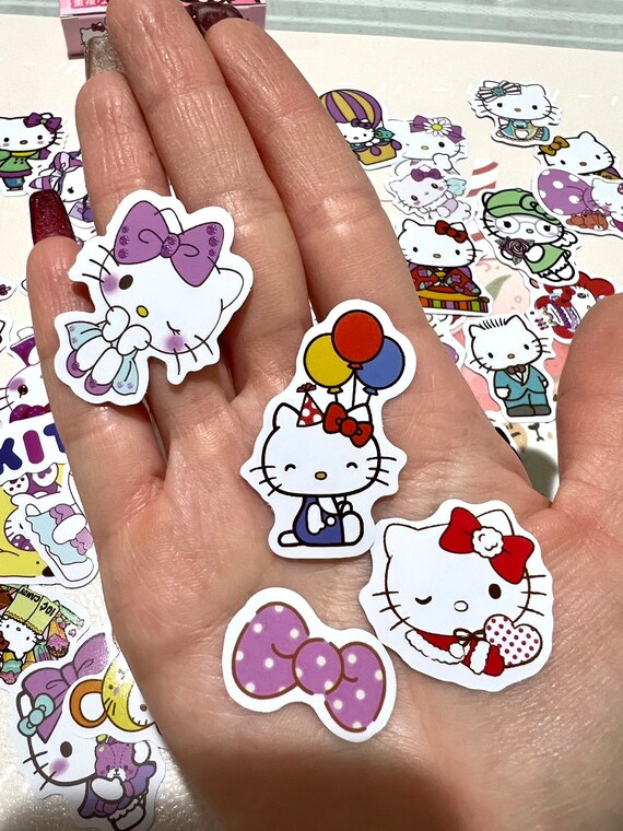 60pcs Hello Kitty Sticker Sanrio Anime Toy Girl Kawaii Stickers