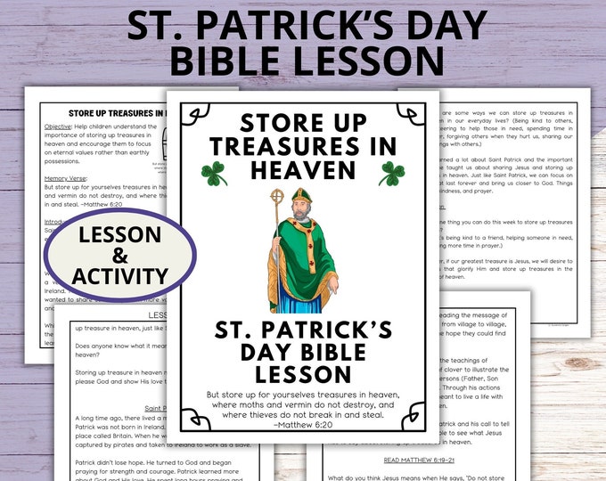 Treasures in Heaven Craft for Kids, Sunday School, Bible Story Lesson ...
