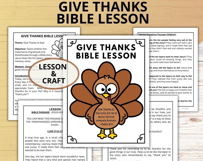Thanksgiving Bible Lesson for Preschool Kids, Jesus Heals Ten Lepers ...