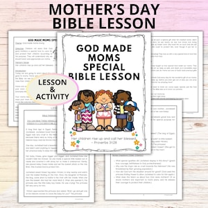 Leçon biblique pour la fête des mères, Dieu a créé les mamans spécialement, Les mamans de la Bible : Leçon de l'école du dimanche de Jokébed à imprimer, travaux manuels pour enfants chrétiens pour la fête des mères