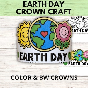 Earth Day Crown Craft Activity Printable Celebrate Earth Day Craft Earth Day Crown Craft Activity Printable Celebrate Earth Day Craft