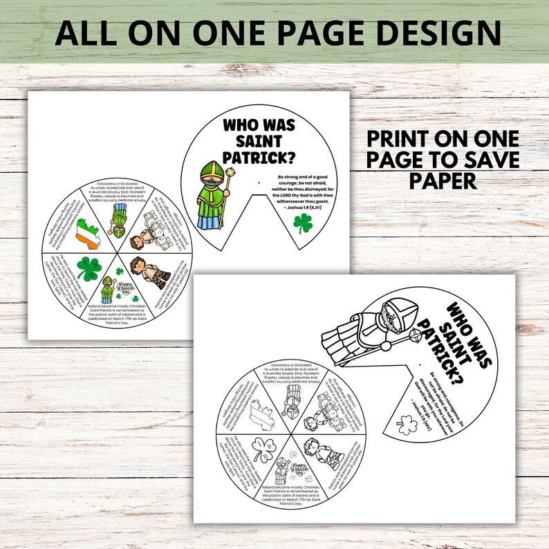 St. Patrick Bible Wheel Craft Sunday School Lesson for Kids, Saint ...