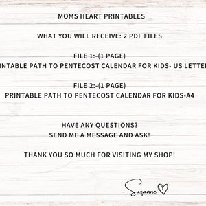 Buy Pentecost Countdown Printable Calendar, 50 Days of Easter Calendar ...