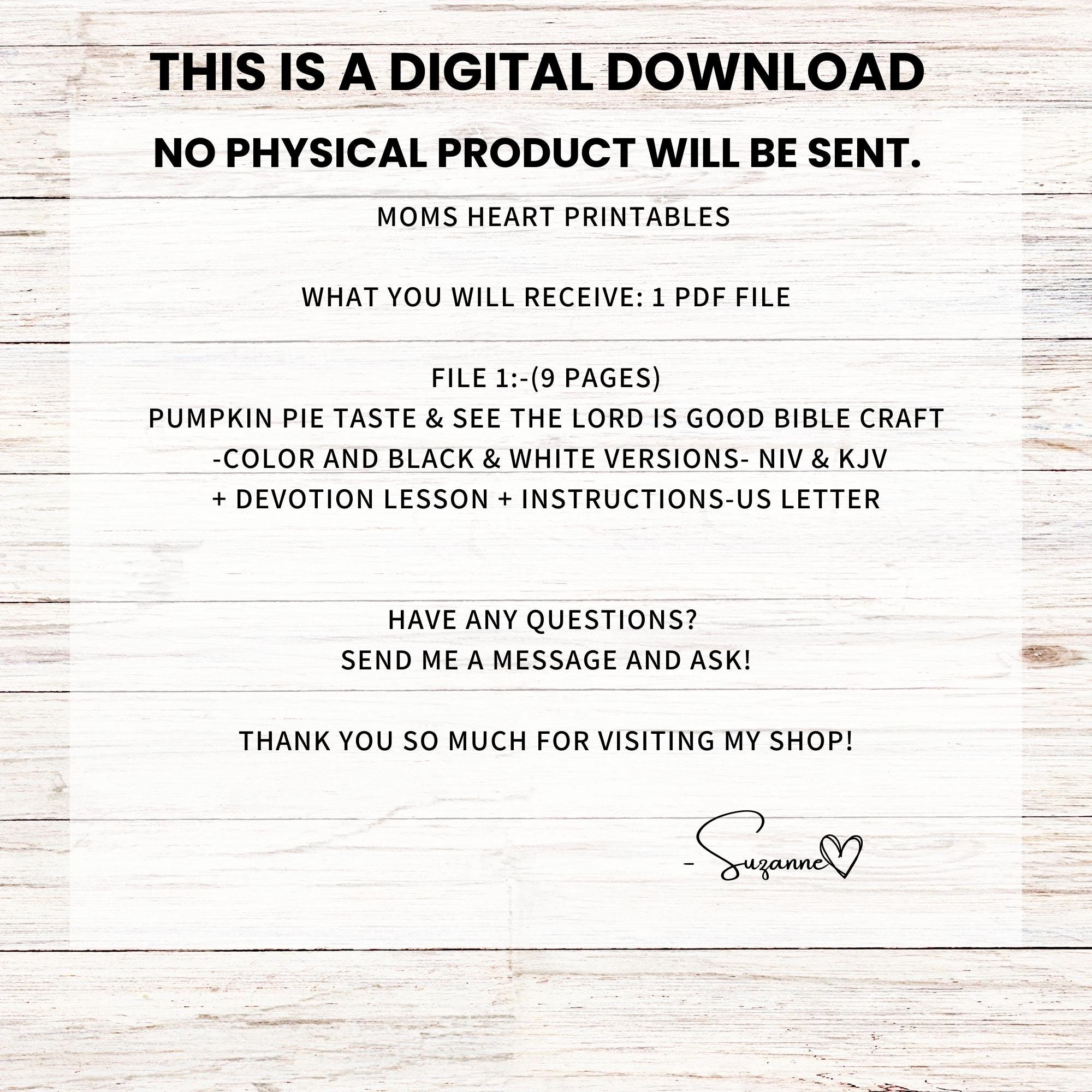 Thanksgiving Fall Pumpkin Pie Bible Lesson Craft Printable, Sunday ...