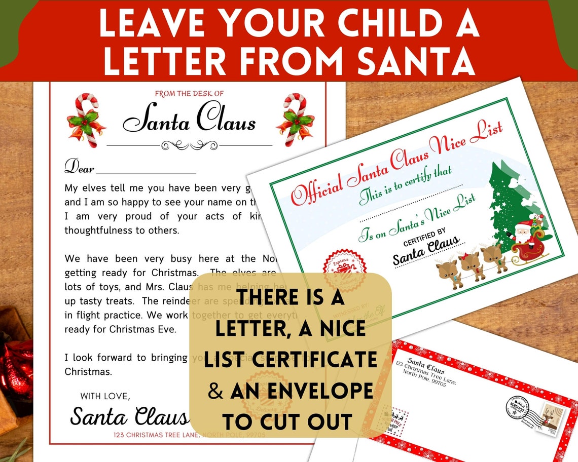 Printable Christmas Activities for Kids Bundle Letter From - Etsy