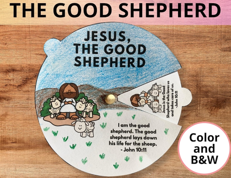 The Good Shepherd Bible Wheel Craft, John 10116 Bible Lesson, Sunday
