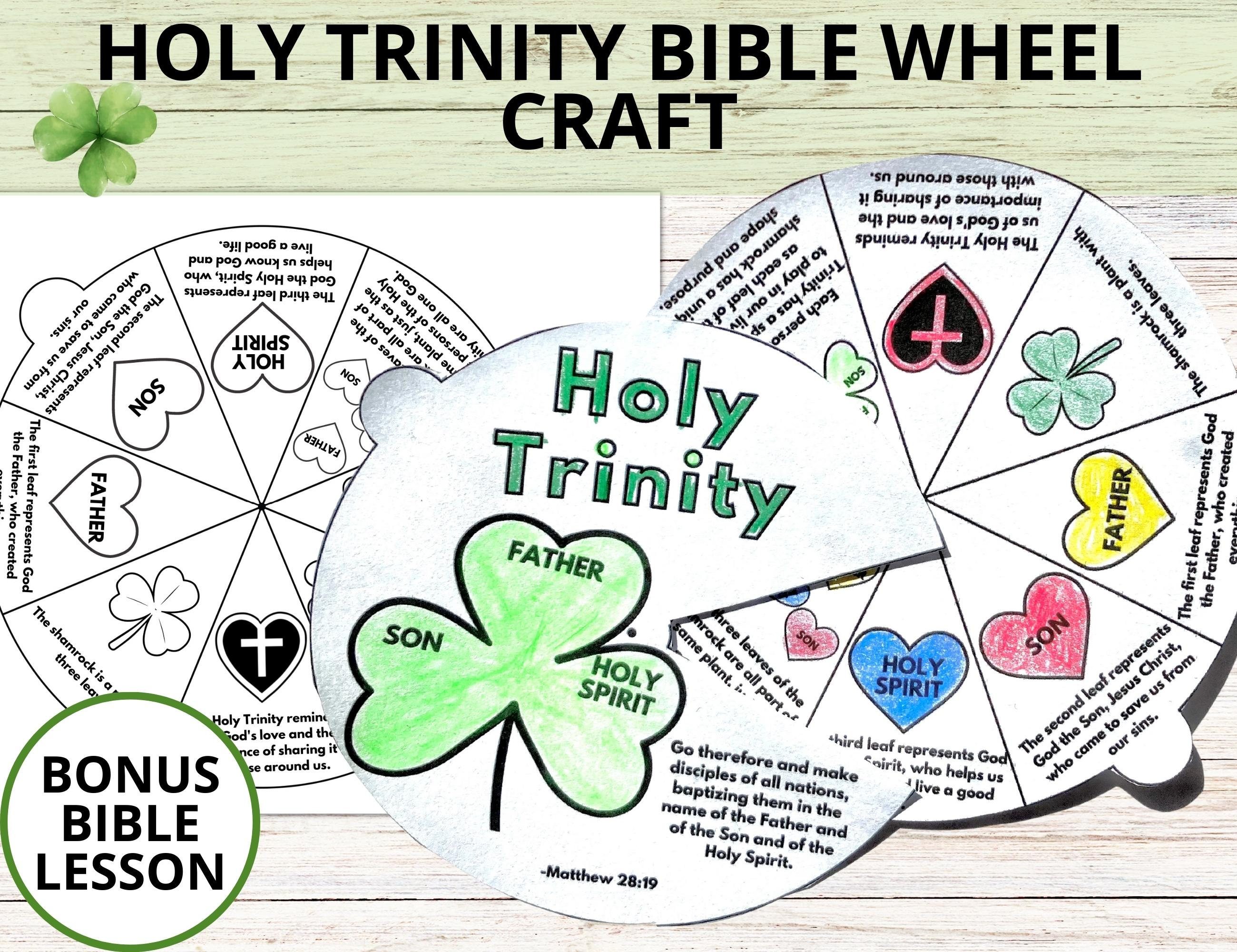 St Patricks Day Sunday School Craft Holy Trinity Bible Coloring Wheel 