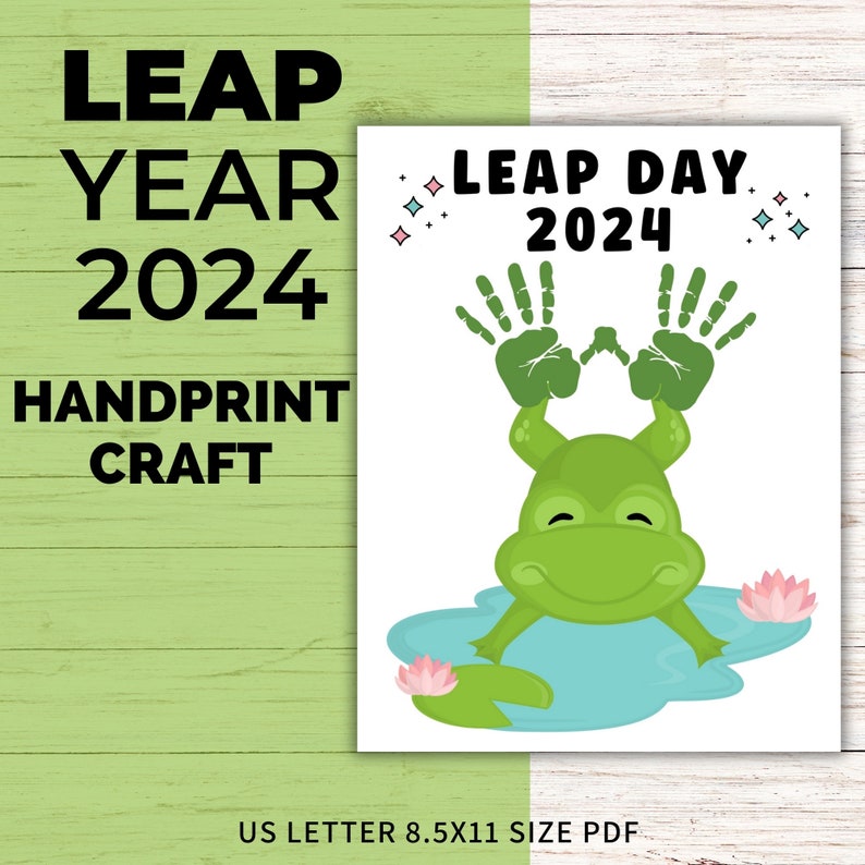 Leap Year Frog Games and Craft Activity Bundle for Kids, Leap Day 2024
