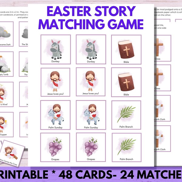 Christ Matching Game Etsy Christ Matching Game Etsy