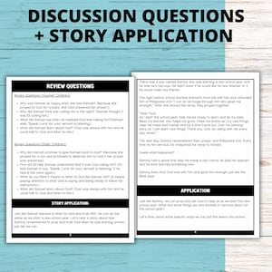 May include: A printable worksheet with discussion questions and a story application for children. The worksheet features a story about a boy named Sammy who is starting a new school year and is nervous. The worksheet includes questions about the story and how to apply the lesson to real life.