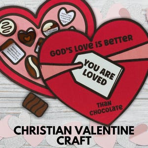 Valentine&#39;s Day Bible Craft, Christian Valentine God&#39;s Love Sunday School Craft, Children&#39;s Church Class Valentine Day Bible Love Verses