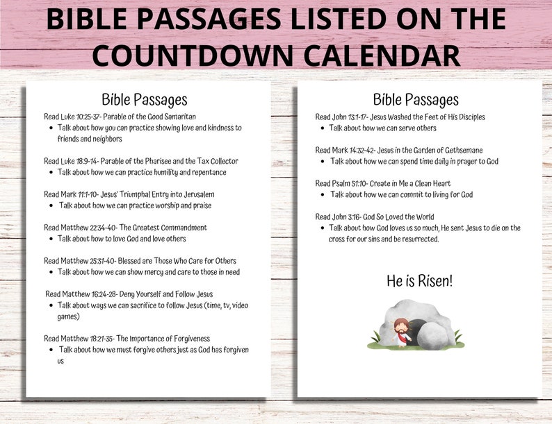 Lent Calendar 2024, 40 Days of Prayer Lent, Lenten Calendar for Kids