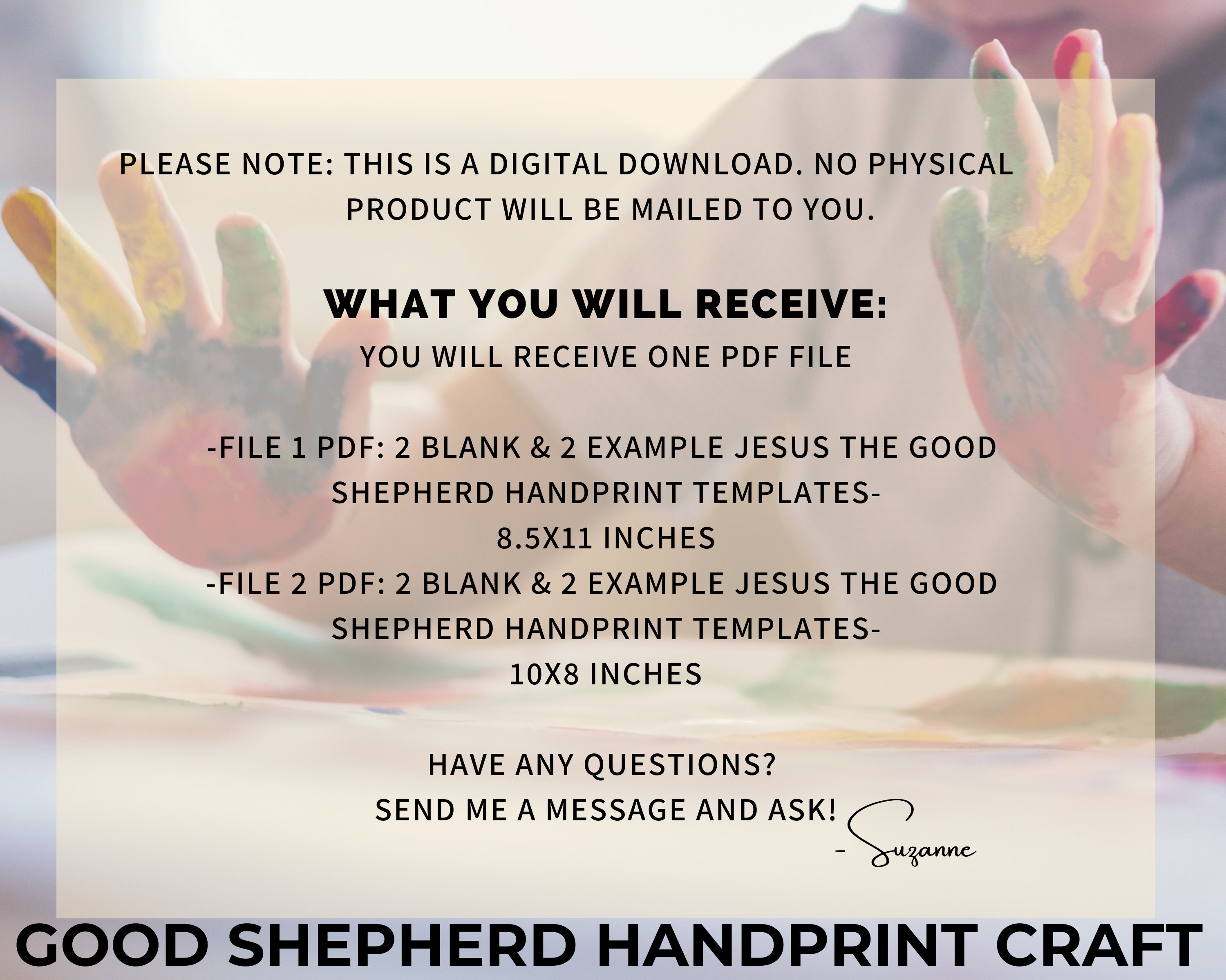 The Good Shepherd Handprint Art, Sunday School Handprint Craft for ...