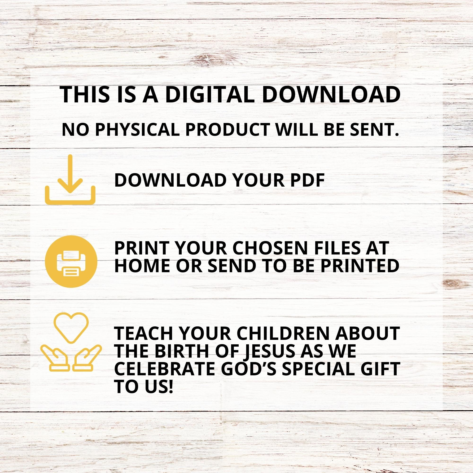 Nativity Story Bible Lesson and Coloring Christmas Craft Activity ...