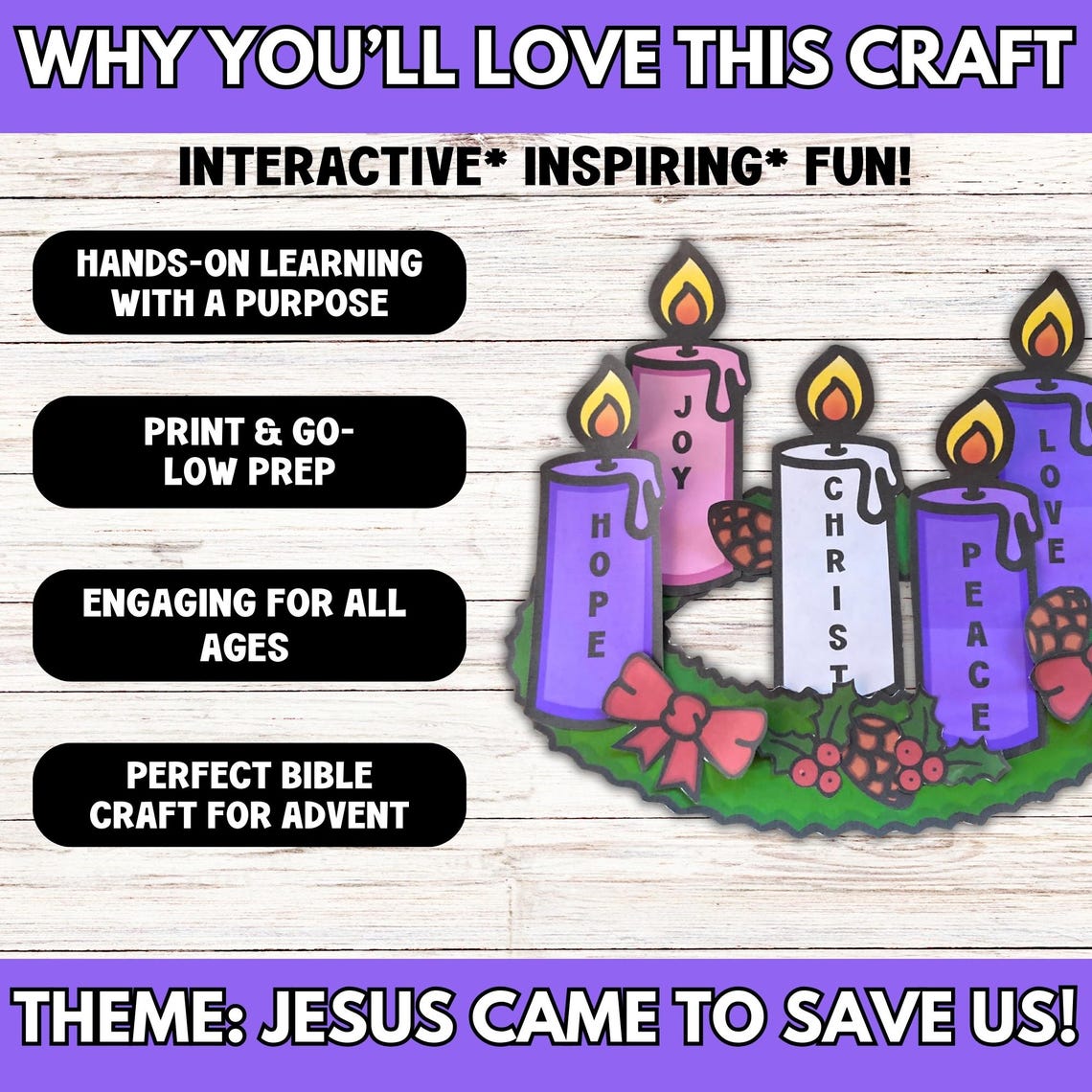 Build an Advent Wreath Craft and Devotion Printable for Kids, Christian ...