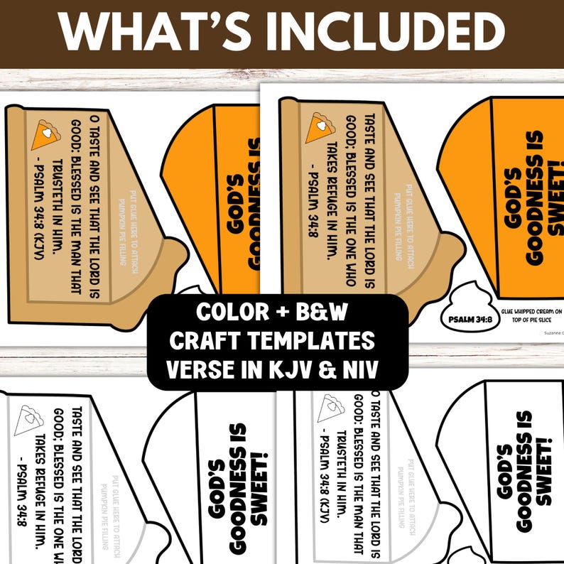 Thanksgiving Fall Pumpkin Pie Bible Lesson Craft Printable, Sunday ...