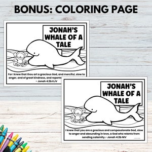 Jonah and the Whale Bible Wheel Craft, Jonah Bible Coloring Craft ...