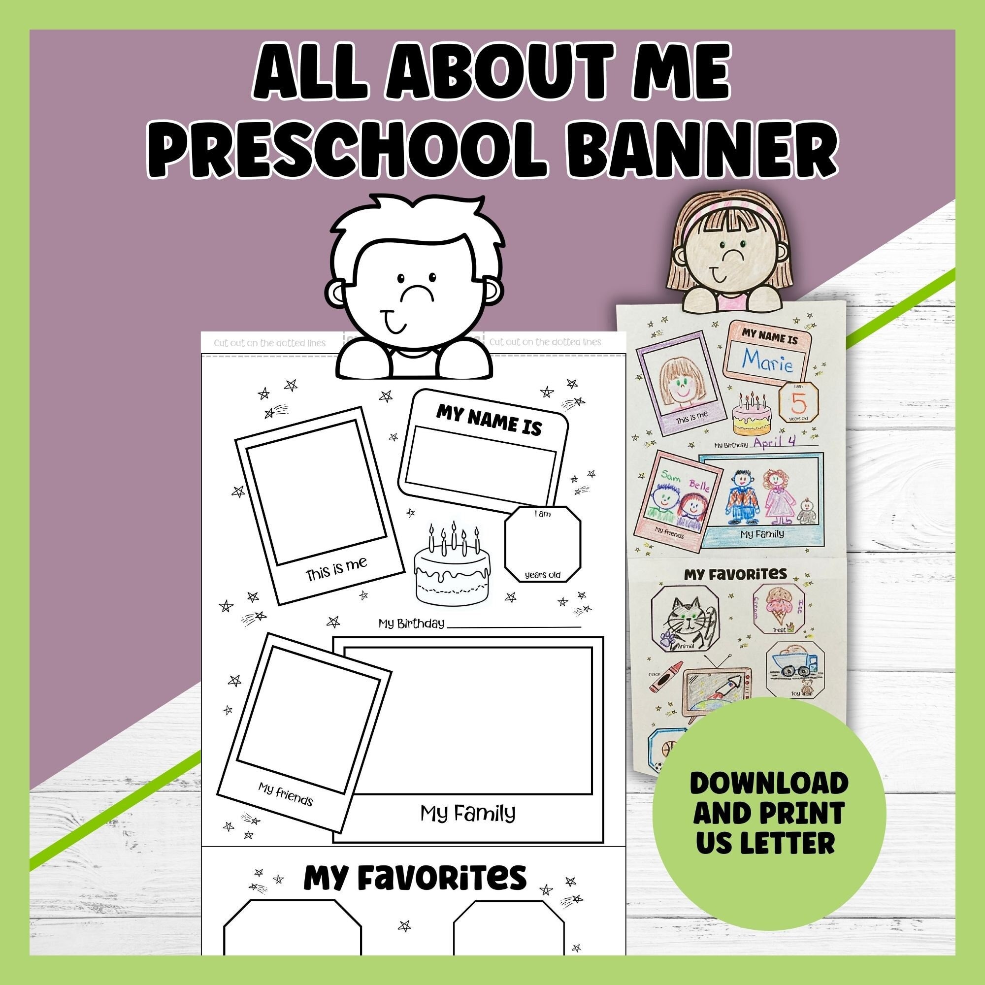 all-about-me-printable-poster-activity-banner-all-about-me-unit-preschool-bulletin-board-activities-back-to-school-preschool-keepsake-etsy for All About Me Lapbook Free Printable All About Me Printable Poster Activity Banner, All About Me Unit Preschool Bulletin Board Activities, Back to School Preschool Keepsake - Etsy for All About Me Lapbook Free Printable
