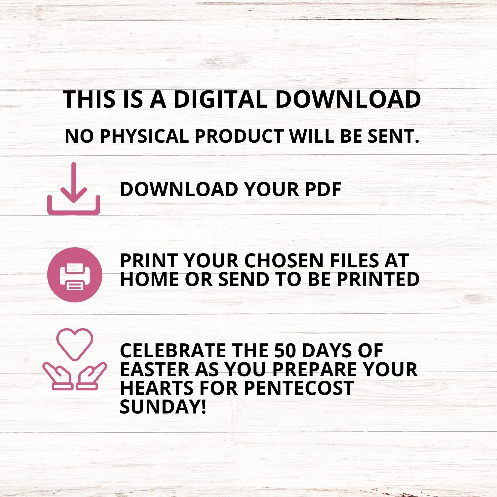 Easter to Pentecost Countdown Calendar for Kids, 50 Days Pentecost ...