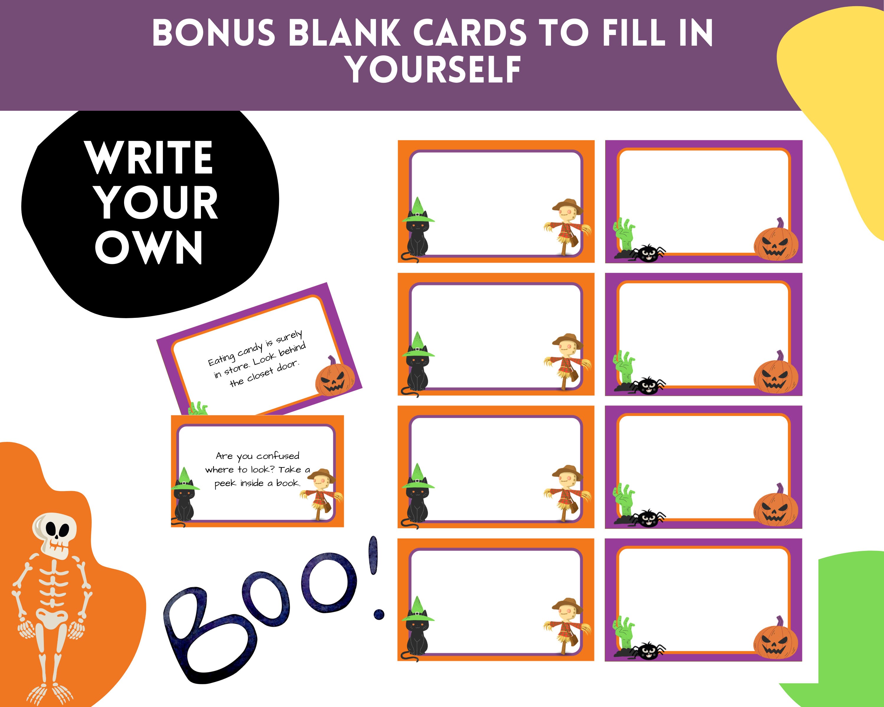 Halloween Indoor Scavenger Hunt for Kids, Printable 8.5 X 11 PDF, Easy ...