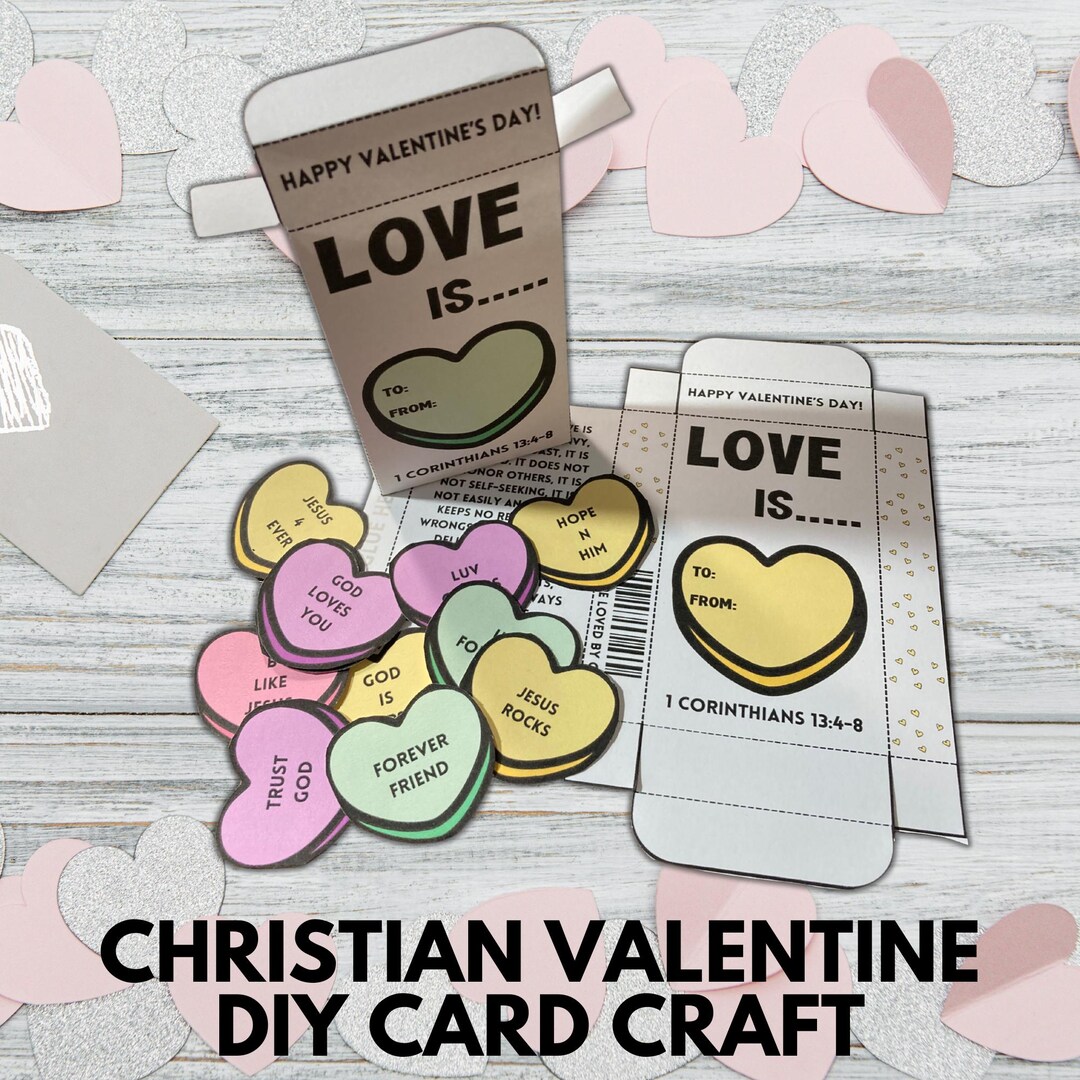 Christian Valentine Bible Valentine Card Craft, Christian Valentine's ...