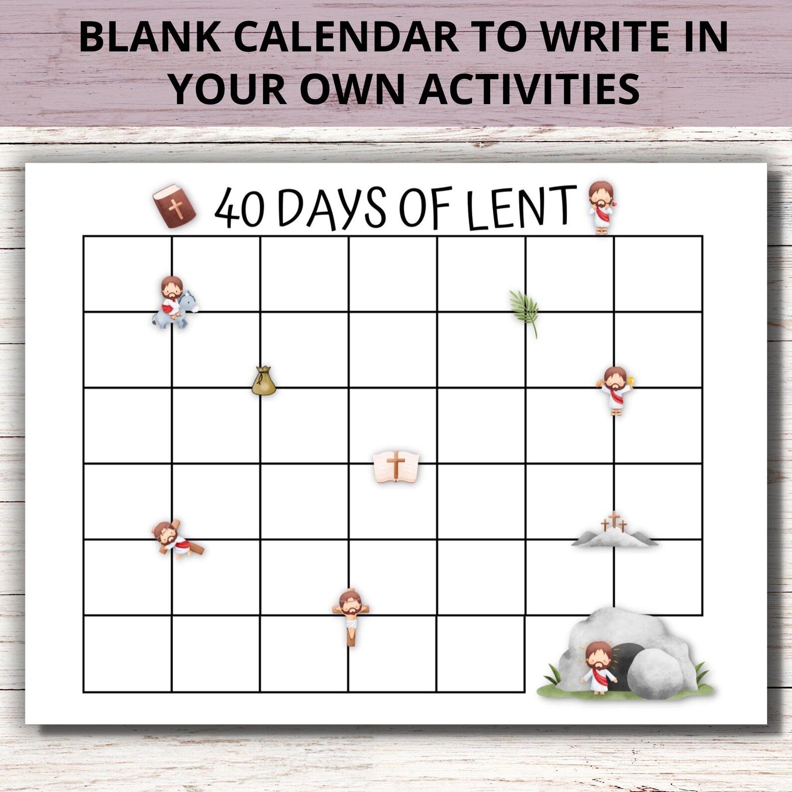 Lent Calendar 2026, 40 Days of Prayer Lent, Lenten Calendar for Kids ...