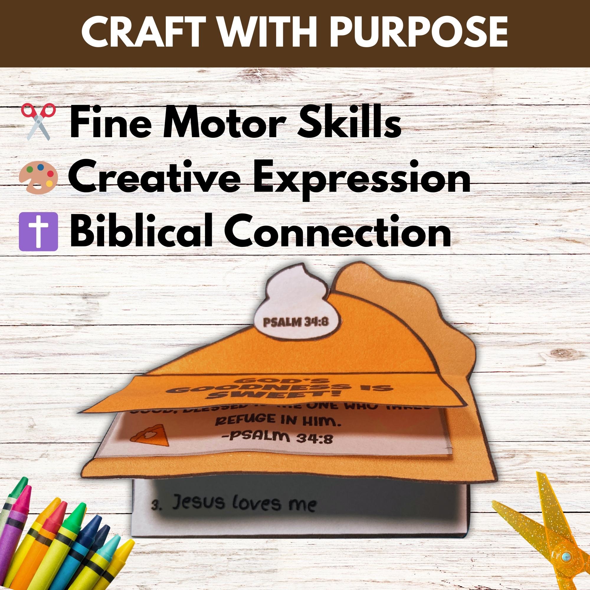 Thanksgiving Fall Pumpkin Pie Bible Lesson Craft Printable, Sunday ...