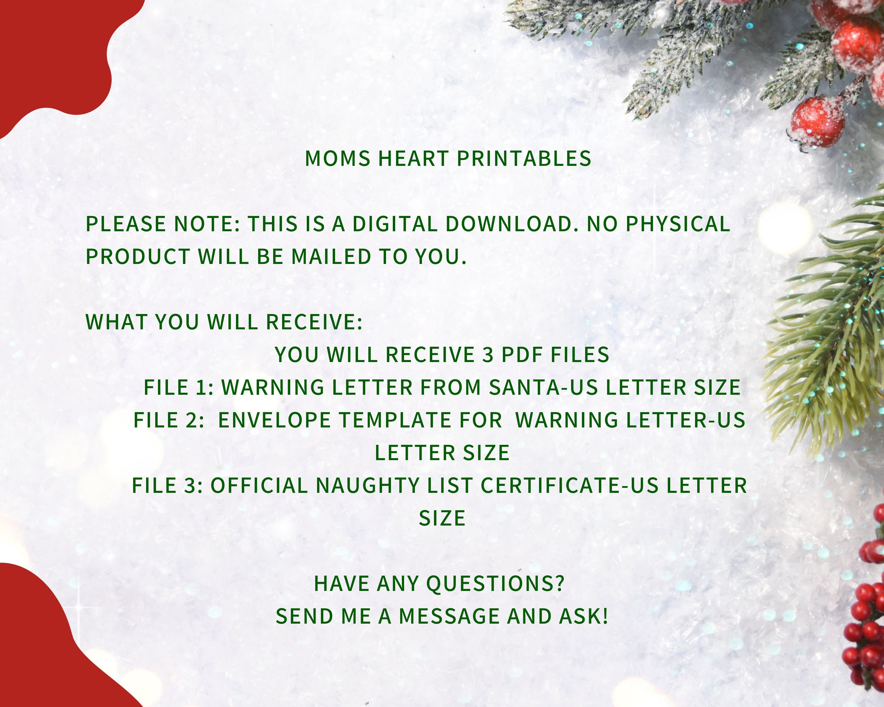 Editable Warning Letter From Santa, Printable Naughty List Santa Letter ...