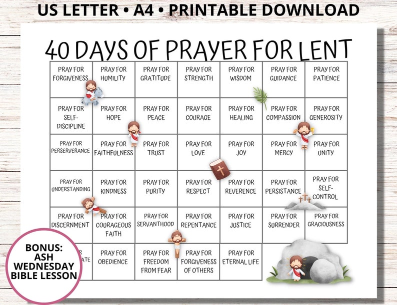 40 days of prayer lenten calendar lent prayer calendar for kids ash