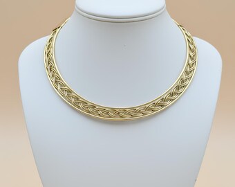 Collier Torque Laiton Doré Style Baroque Celtique - Neuf Jamais Porté | Bijou Vintage