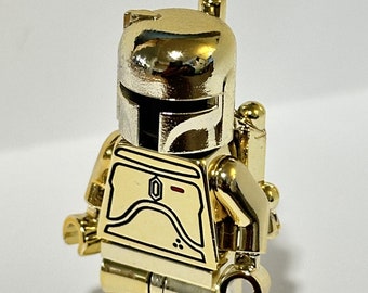 LEGO Star Wars Chrom Gold Boba Fett Minifigur, gedruckt Torso