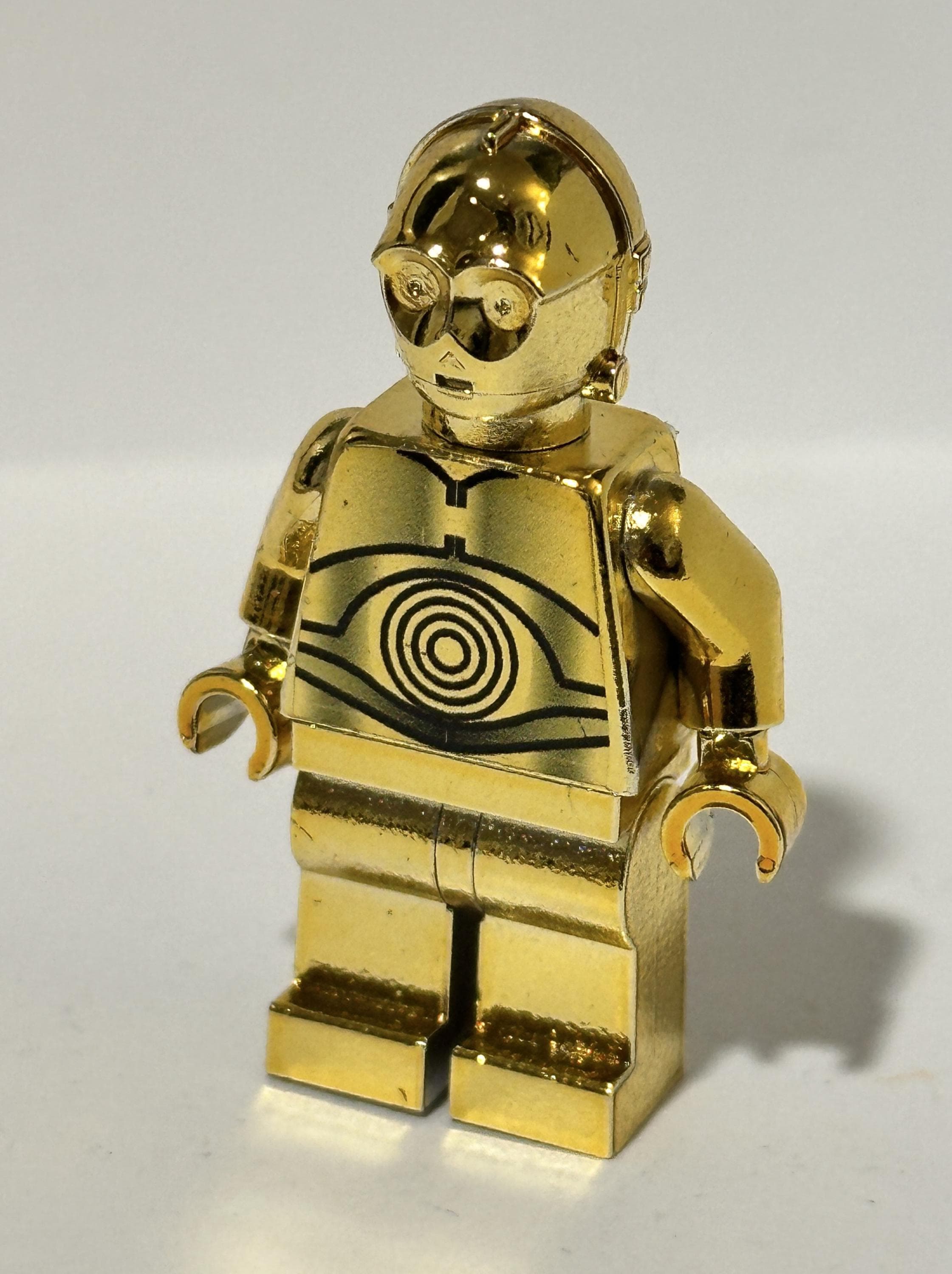 Lego Star Wars Chrome Gold C-3PO Custom Minifigure printed minifig 3po  Grade B quality Dark Gold Decals Torso