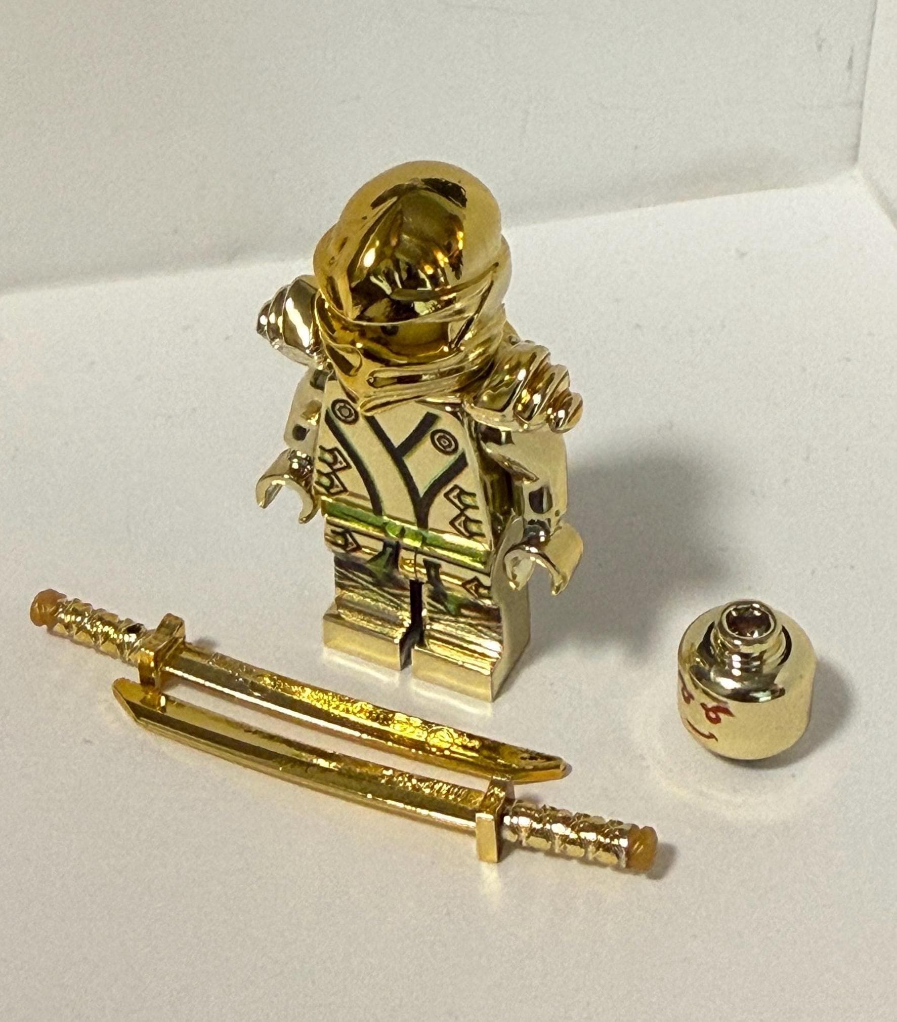 Lego Ninjago CHROME GOLD Custom Ninja Gold Warrior Kai Lloyd Final
