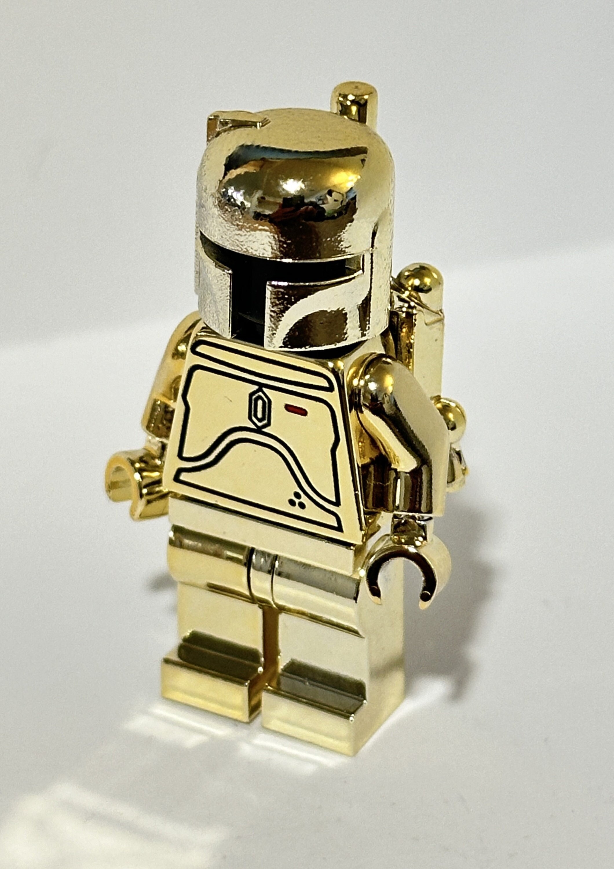 LEGO Star Wars CHROME GOLD Boba Fett Custom Minifigure W Crack on Back of Arm Printed Torso Jango Fett Mandalorian Etsy Australia