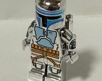 Lego Star Wars Custom Chrom Jango Fett Minifigur Boba Fett Mandalorianer Mini Feigen Legos