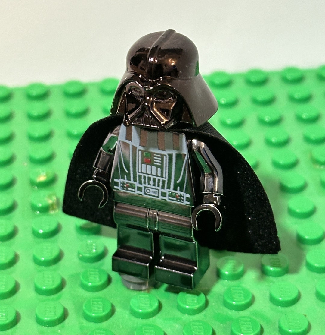 LEGO Star Wars BLACK Chrome Darth Vader Custom Minifigure Dark Chrome