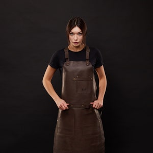 Personalized Top Grain Leather Apron - Butcher, BBQ, Cooking - Mother&#39;s Day, Father&#39;s Day, Outdoor & Anniversary Gift