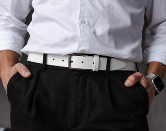 Leather Belt - Engraved Anniversary Gift for Husband, Father's Day Gift, Personalized Groomsman Gift