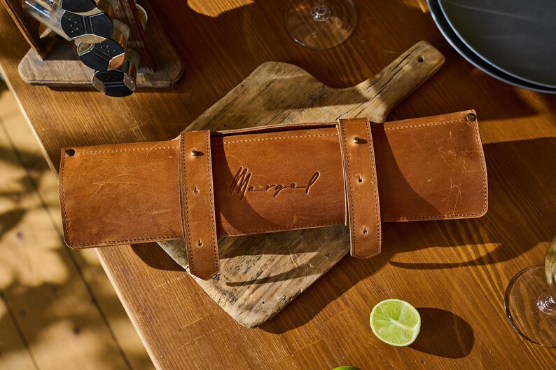 Leather Woodworking Apron for Men, Cross Back BBQ Apron, Premium Leather Gift for Husband, Father’s Day Gift image 9
