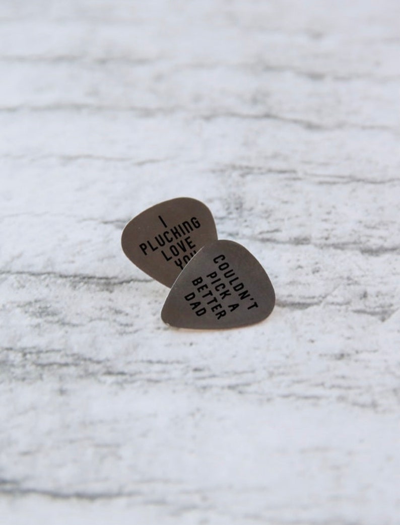 Custom Stainless Steel Guitar Pick Double Sided Music Gift Etsy