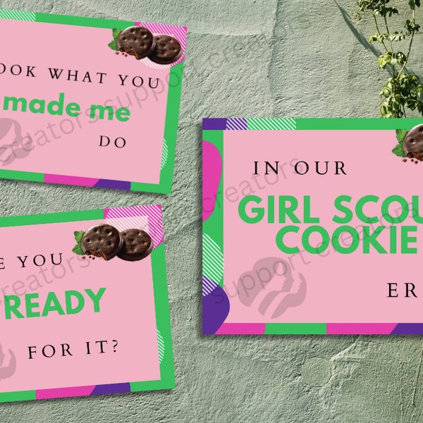 Girl Scout Cookie Booth Signs x Taylor Swift themed