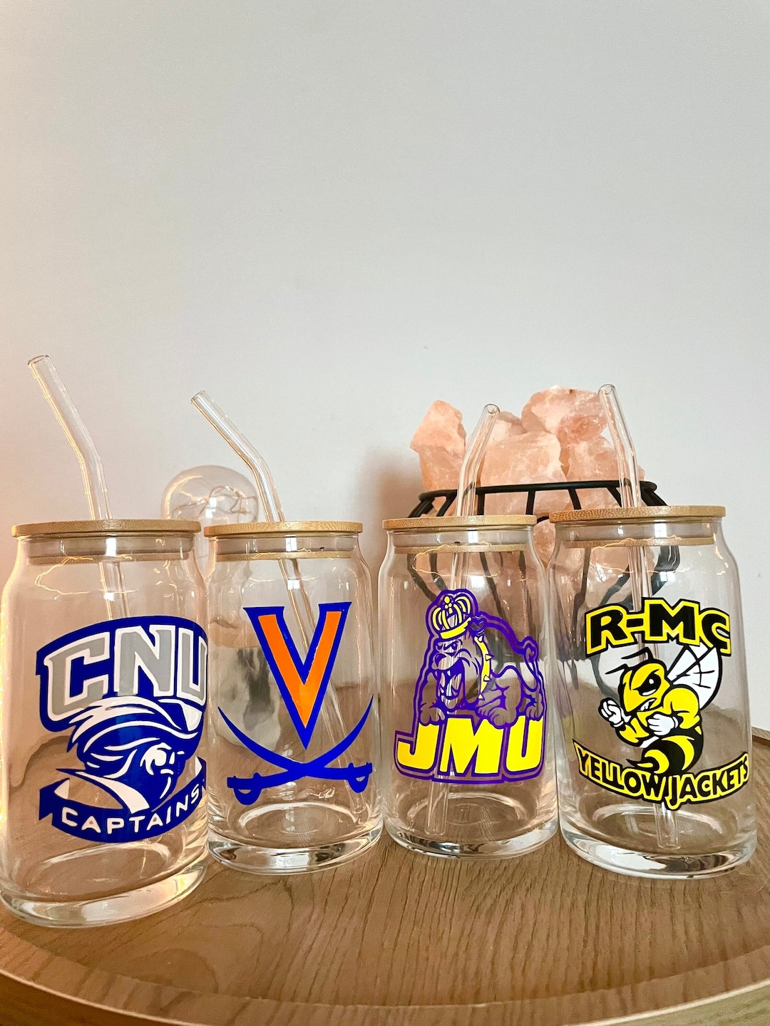 College Name or Mascot Sports Team Libbey Beer Can Glass Iced