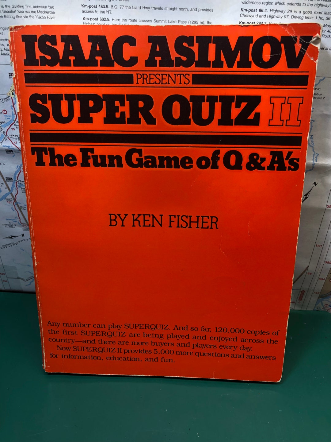 Isaac Asimov Super Quiz Game Book Etsy