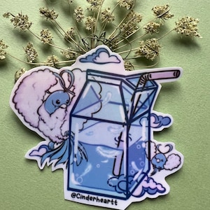 Sky Milk box Altaria Rainbow Holographic Sticker