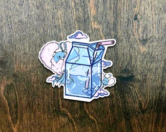 Sky Milk box Altaria Rainbow Holographic Sticker