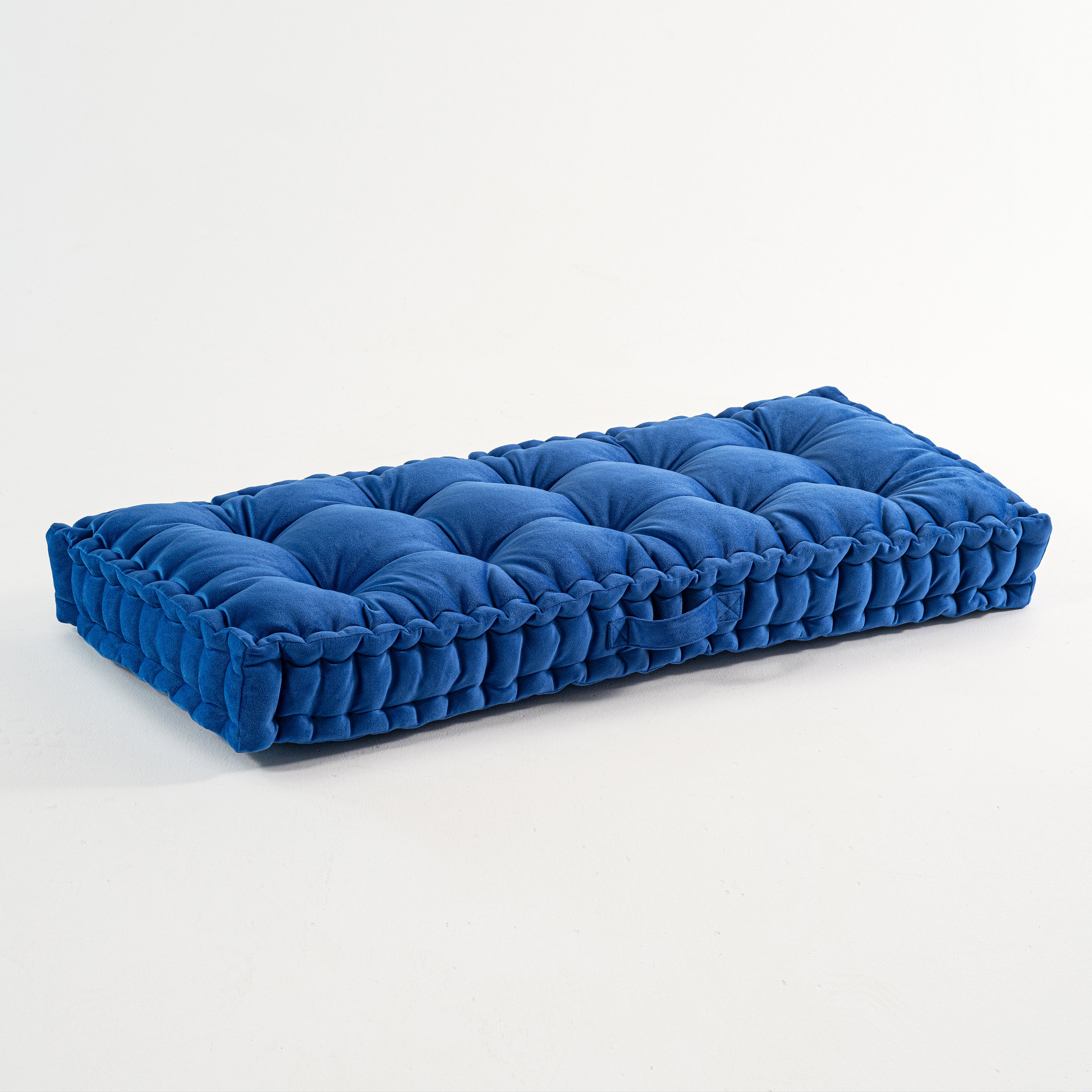 60-inch by 19-inch Micro Suede Bench Cushion - Aqua Blue
