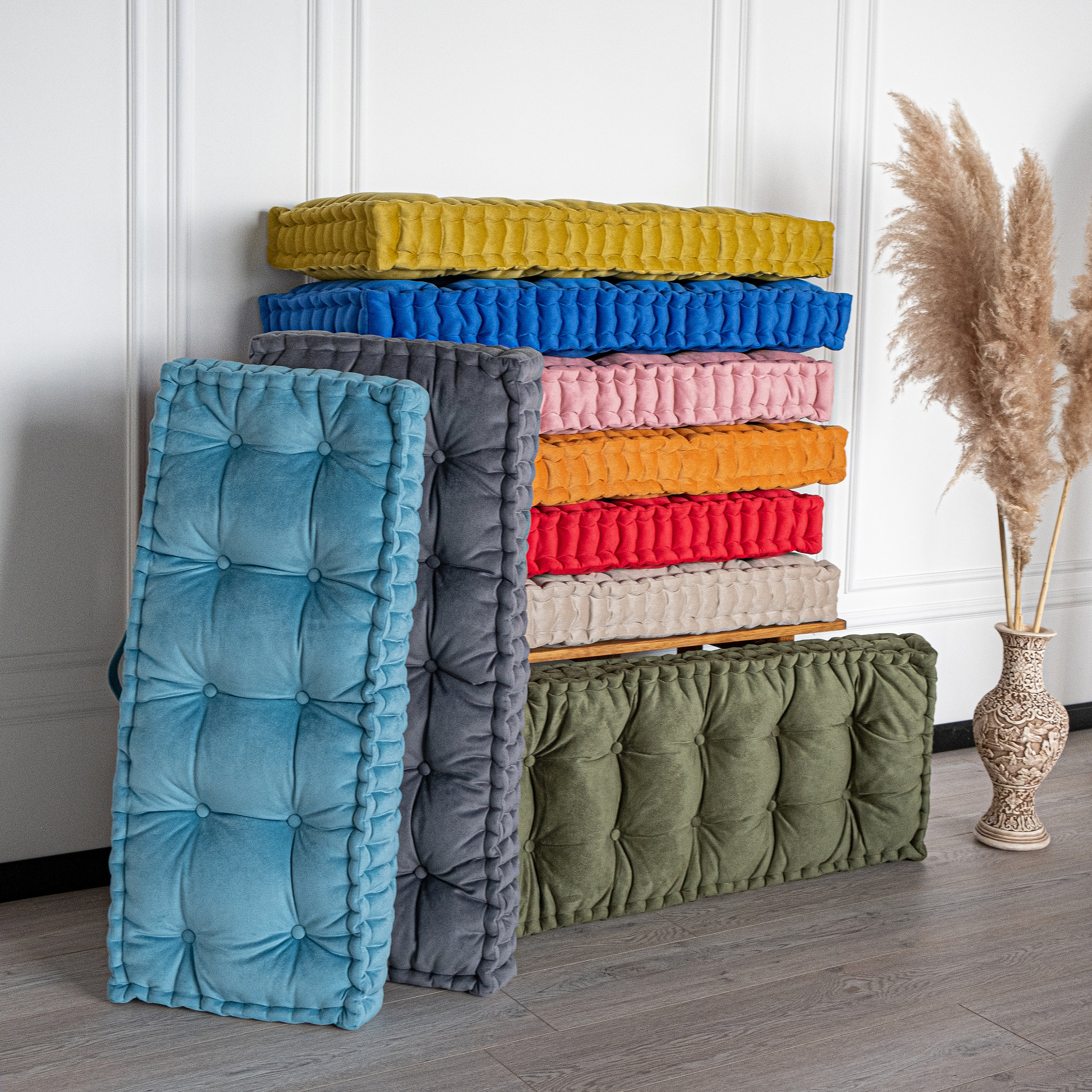 Custom Fleece Window Seat Cushion - Thickened Memory Foam, Anti-Scratch, Non-Slip, Machine Washable