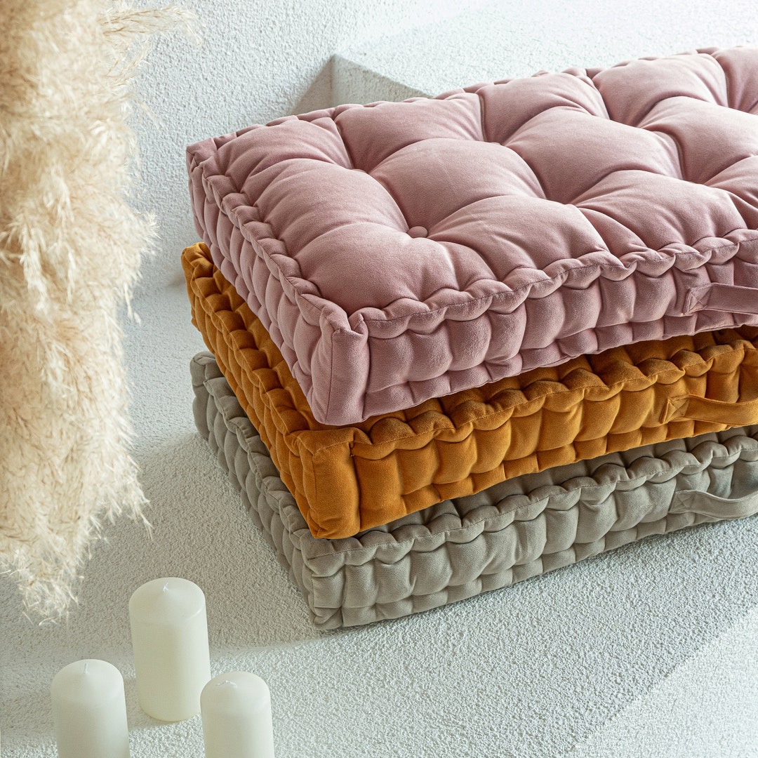 Window Seat Cushion Custom Tufted Cushion Velvet Floor Pad Indoor Seating Pad Ikea Kellax Pillow Banquette Pillow Reading Nook Cushion Etsy UK